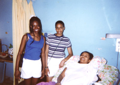 2 daughters of a colleague visiting Dr Watson in hospital (1996)